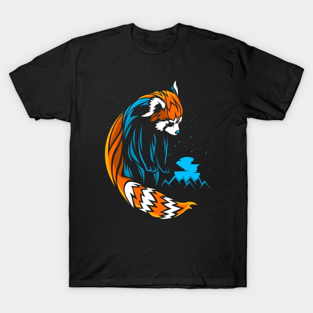 Tribal Red Panda T-Shirt by albertocubatas